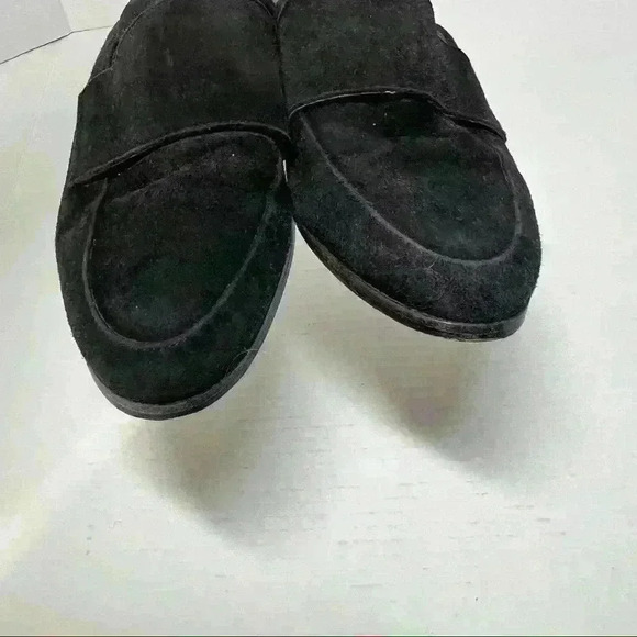 HALOGEN NORDSTROM Women’s Black Suede Mules Slides Sz 6.5 Classic Casual - Picture 9 of 9